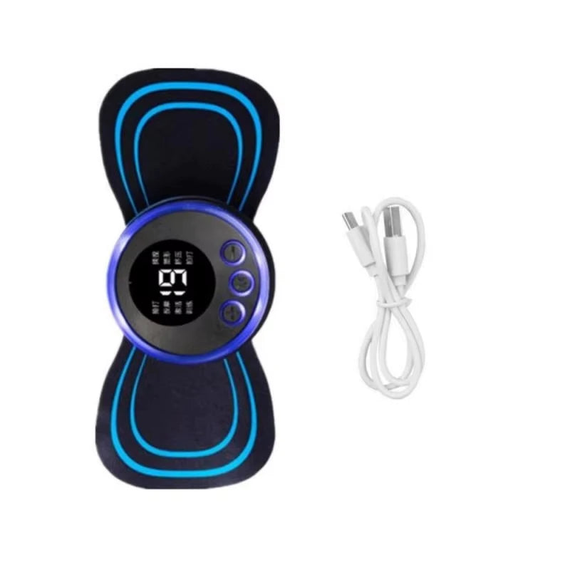 EMS Neck Massage Electric Massager Cervical Neck Back Patch 8 Mode Pulse Muscle Stimulator Portable Relief Pain